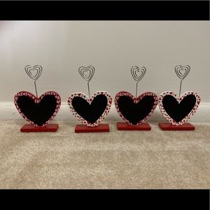 Heart design memo holders (set of 4)